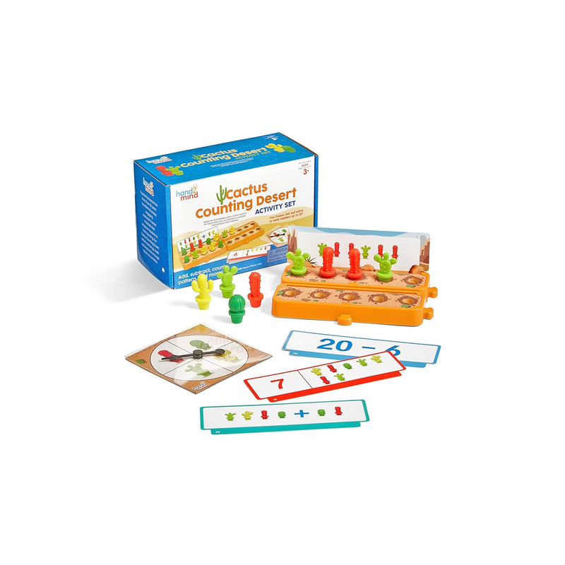 hand2mind Cactus Counting Desert Math Activity Set, Ten Frame Math Manipula