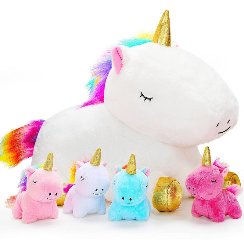 KMUYSL Toys for Girls Ages 3 4 5 6 7 8+ Years - Unicorn Mommy Stuffed Anima