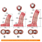 Reusable Silicone Sleeve For Men For Sex, Hollow Penis Enlarger Sleeve Extender With Cock Ring, Skin Color Male Adult Sex Toy - M