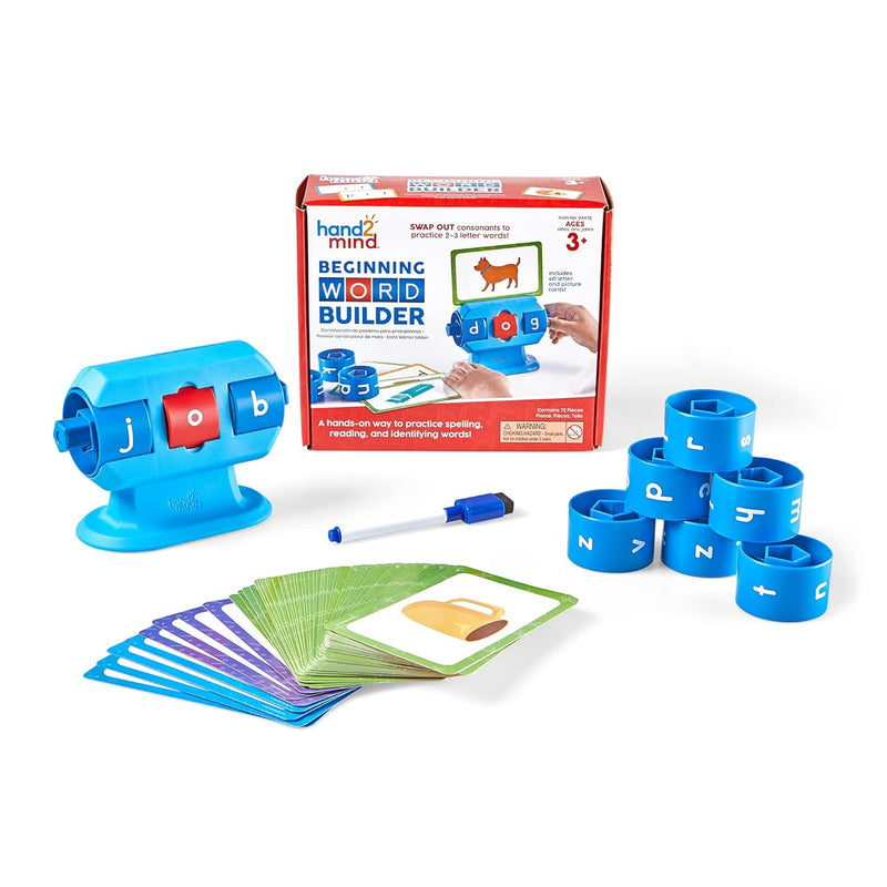 hand2mind Beginning Word Builder, CVC Word Games, Spelling Toys for Kids 3-