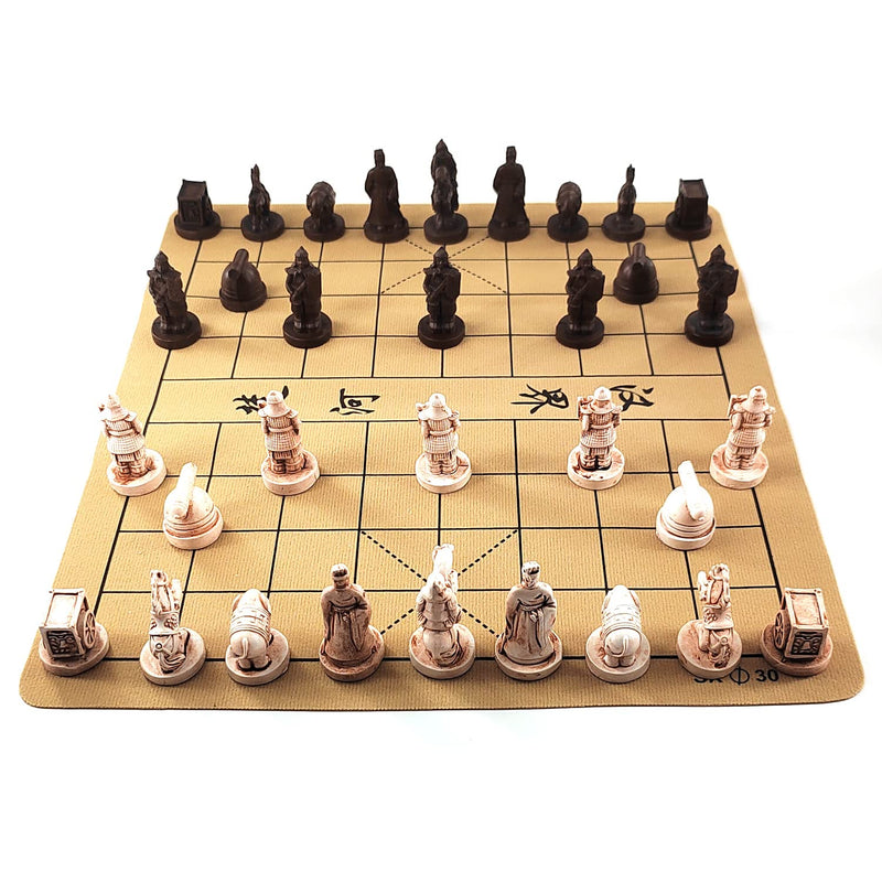 Traditional Chinese Xiangqi Portable Chess Set,Travel Board Game Set With Resi