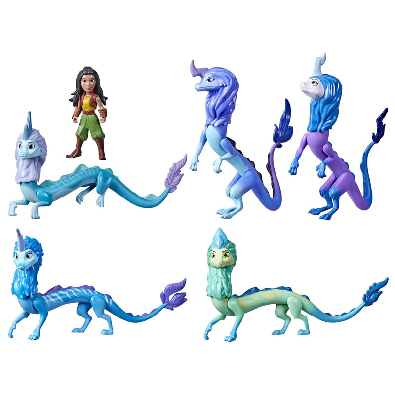 Disney Princess Raya and The Last Dragon Sisu Family Pack, includes 5 Drago