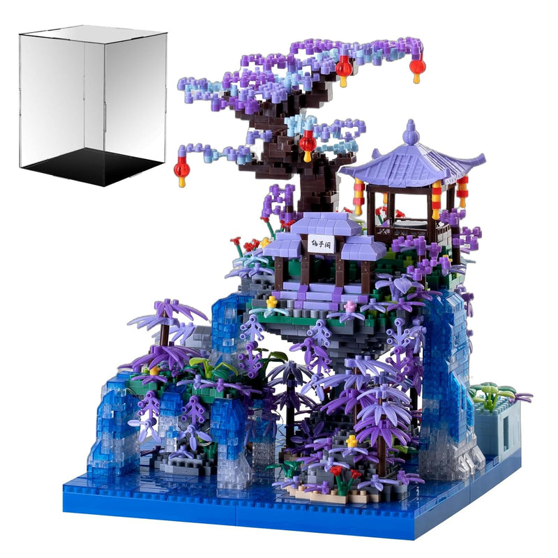 Peach Blossom Pond Building Blocks Set,Building Blocks Set Gifts For Adults