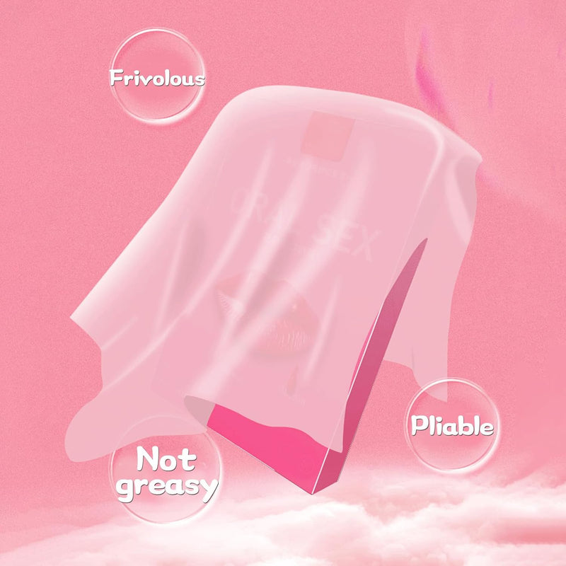 Rose Flavour Ultra-Thin Oral Sex Membrane And 10 Sex Position Cards,Oral Sex Covering For Gay,Men And Women Giving Each Other Oral Sex,Sex Toys Sex Game For Couples,Rose Flavour