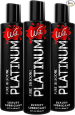 Platinum Silicone Lube, 3-Pack, Long-Lasting, Hypoallergenic, Safe with Condoms