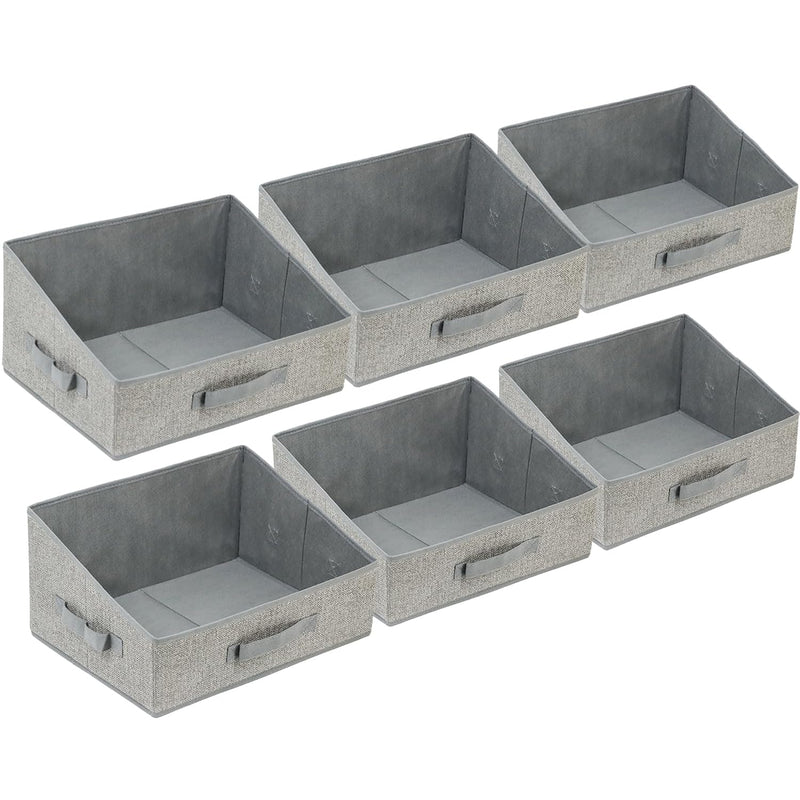 6 Pack Closet Storage Bins For Shelves, Shelf Baskets For Organization, Closet O