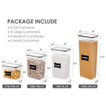 Airtight Food Storage Containers With Lids, 24 Pcs Plastic Kitchen And Pantry Organization Canisters For Cereal, Dry Food, Flour And Sugar, Bpa Free, Includes 24 Labels