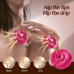 Nipple Toys Rose Toy - Nipple Clamps Bdsm Toys With 9 Vibrating Modes Female Sex Toys 1 Pair Adult Toys Silicone Sex Toy Vibrator Adjustable Couples Sex Toys Sucking Vibrator Sex Game