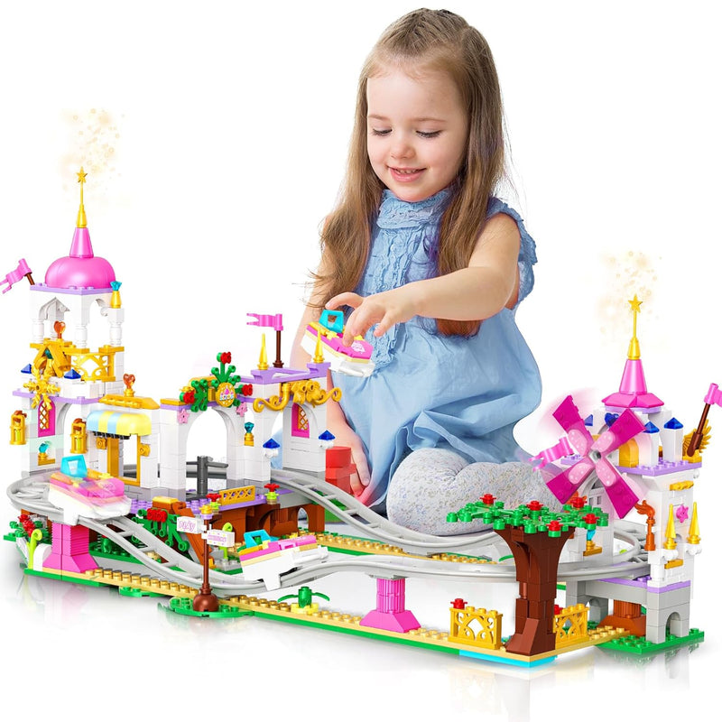 Friend Roller Coaster Building Set 711 Pieces Girls Amusement Park Building