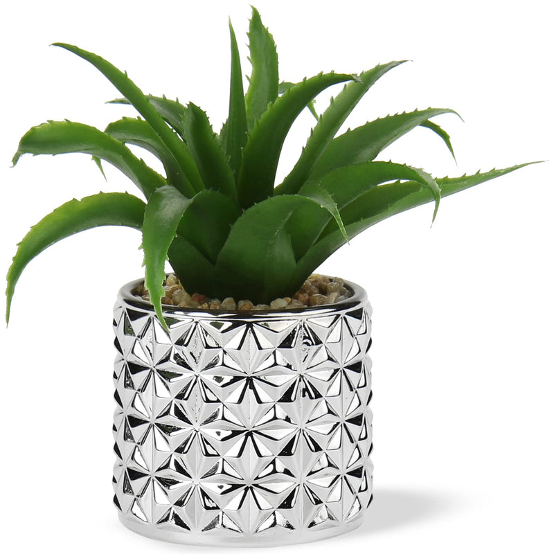 Small Artificial Succulents In Pots 5.1'' Tall Realistic Fake Potted Plants Fo