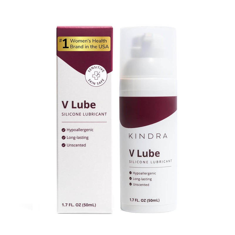 V Lube Silicone Base Personal Lubricant - Long-Lasting Lubrication, Non-Greasy, Ph Friendly, Latex Safe, Flavorless, Glycerin-Free, Water-Friendly, Vaginal & Anal Use - 1.7 Fl Oz