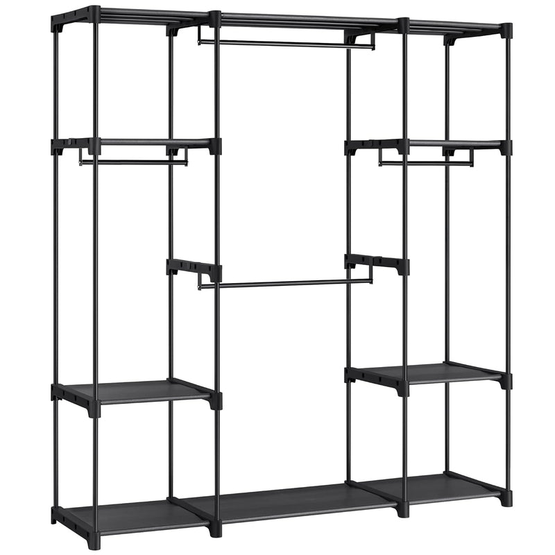 59.5-Inch Clothes Rack, Clothing Rack For Hanging Clothes, Large Portable Closet