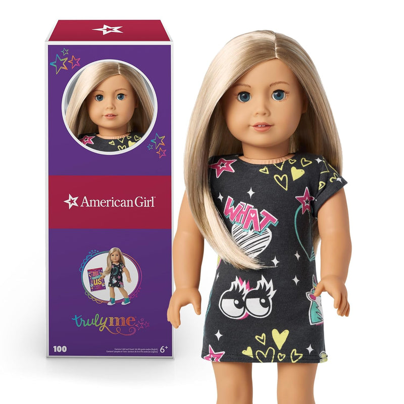American Girl Truly Me 18-inch Doll #100 with Blue Eyes, Blonde Hair, Lt-to