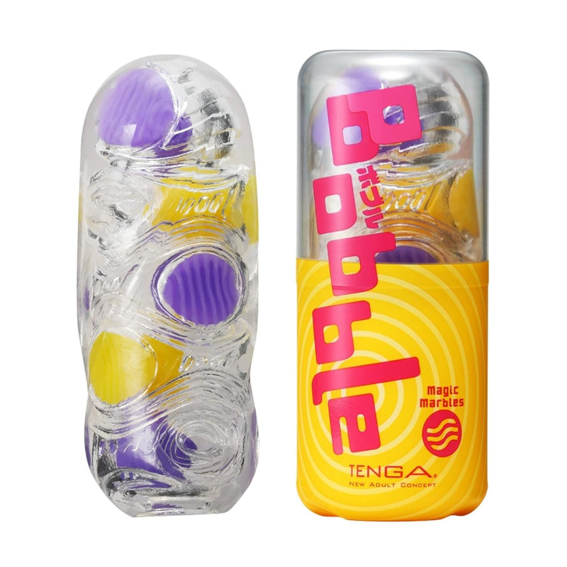 Bobble Bob-002 Magic Marbles Reusable Male Masturbator, Translucent
