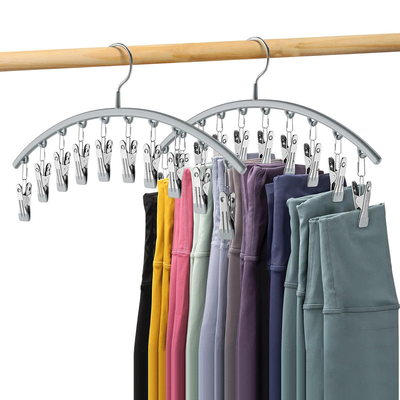 Legging Organizer For Closet, Metal Yoga Pants Hanger W/Rubber Coated 2 Pack W/1