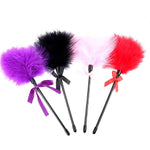 Flirting Tickler Sm Teaser Feather Tickler With Bow For Role-Playing Alternative Passion Teaser Stick 4 Pcs