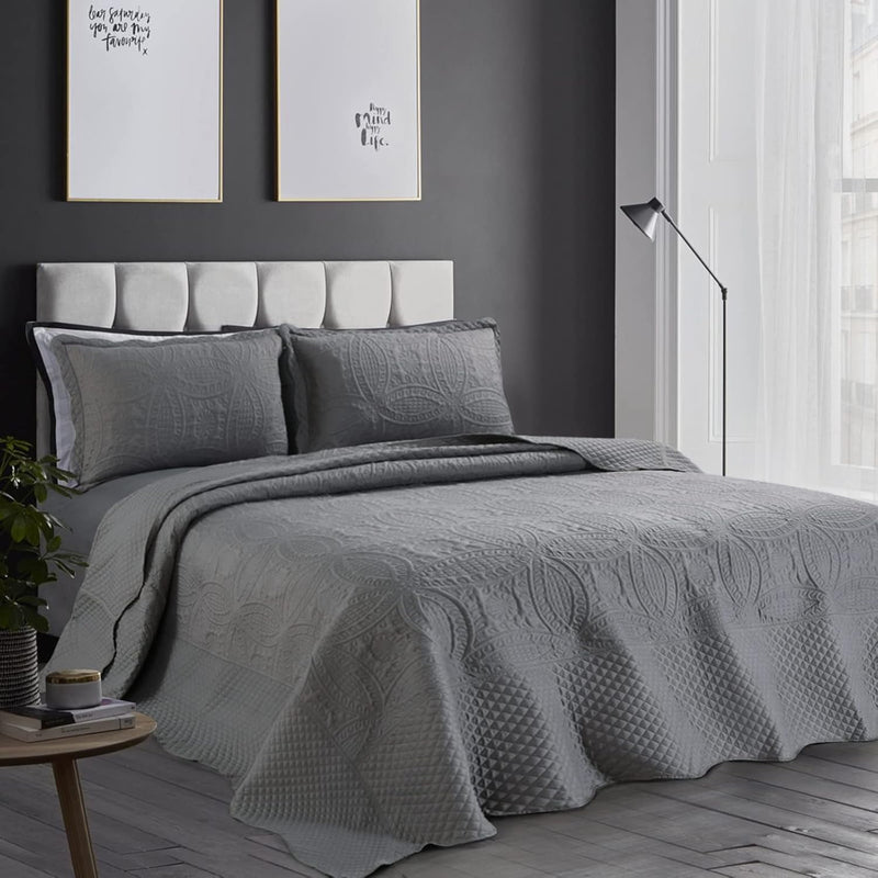 Oversized King Bedspreads 128X120, 3 Pieces Quilt Set, Lightweight, Soft & Ext