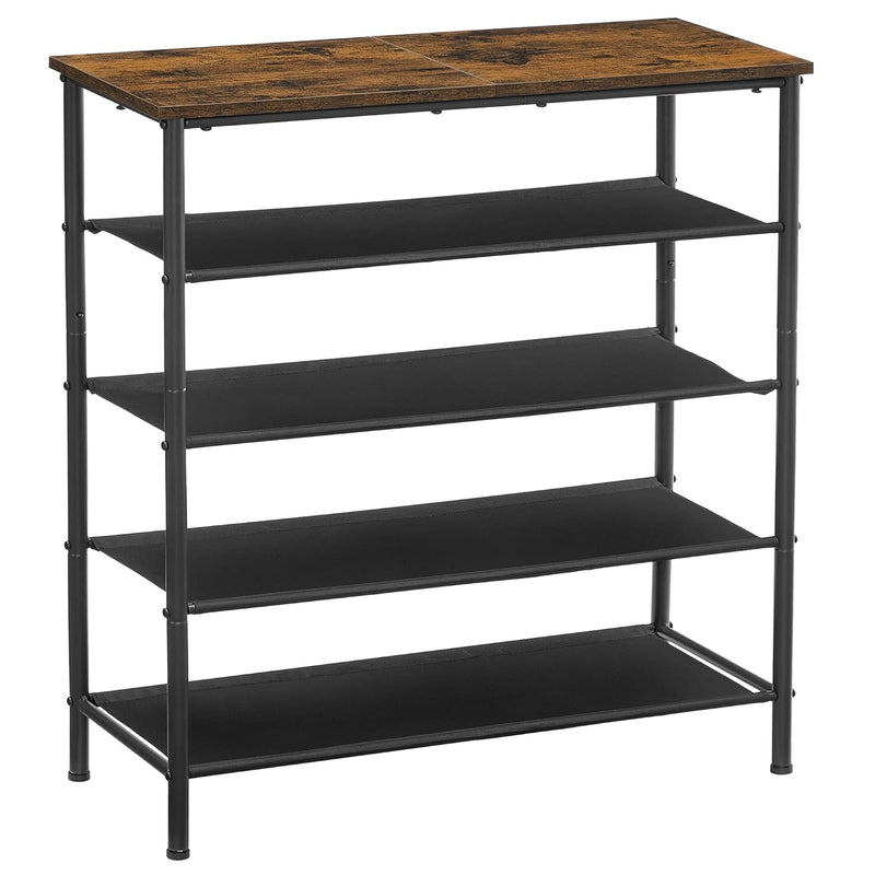 Shoe Rack, 5 Tier Shoe Storage Rack For 12-16 Pairs Of Shoes, Shoe Organizer For