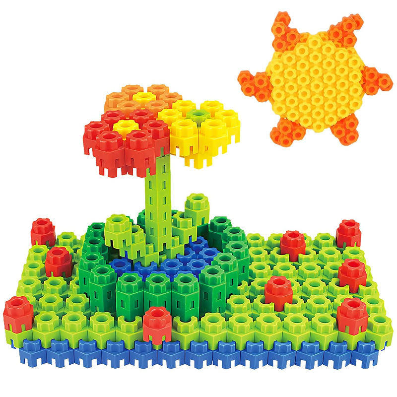 Hexagonal Building Blocks 160 Piece, Stem Toys Building Sets Kids Building