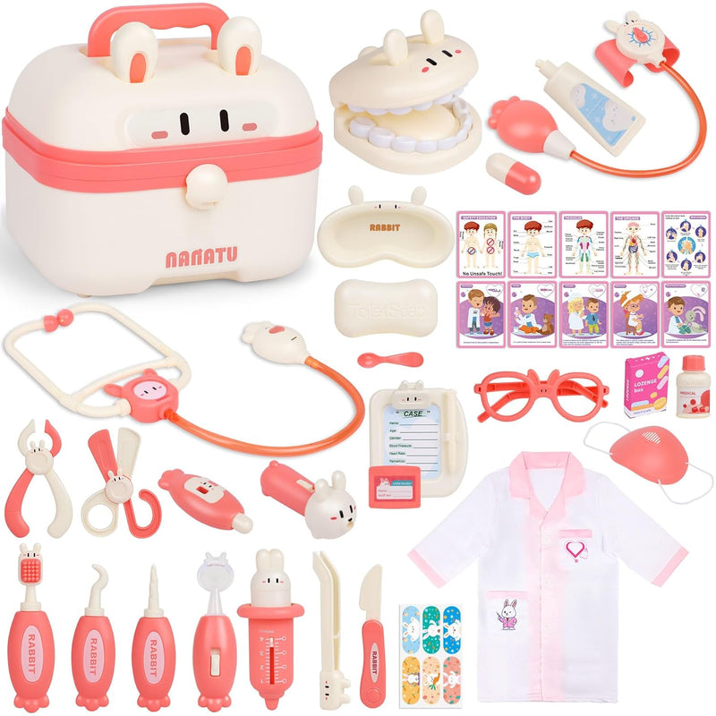 Doctor Kit For Toddlers 3 5, 39Pcs Kids Doctor Playset With Electronic Stethos