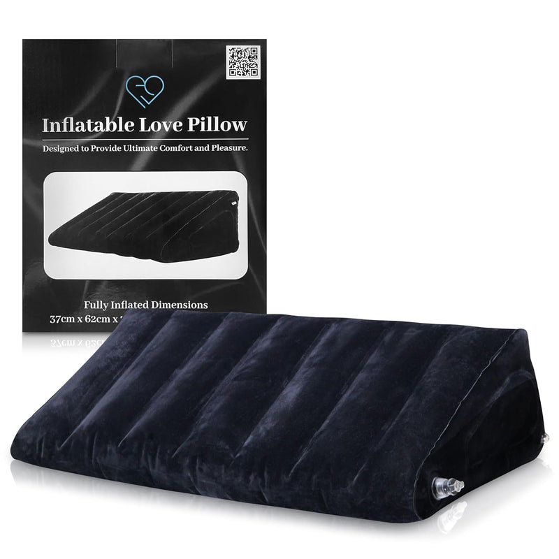 Inflatable Love Pillow | Multifunctional Triangle Ramp Cushion For Body Positioning | Massage Pillow With Back And Head Support | Pvc And Cotton Flock Material