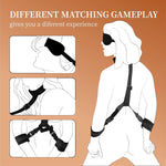 Adjustable BDSM Wrist & Thigh Restraint Set – Bondage Cuffs, Collar & Blindfold