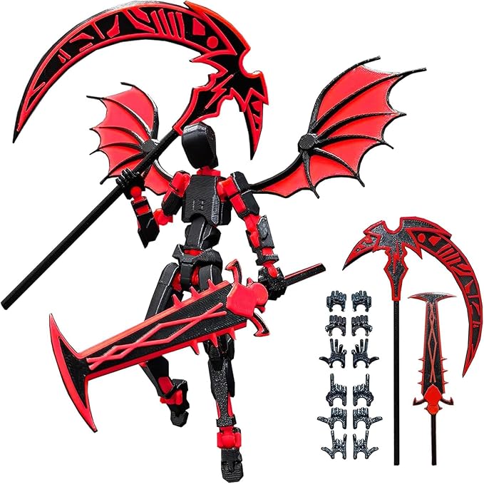 3D-Printed Poseable Robot Figure with Accessories for Collectors