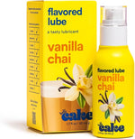 Vanilla Chai Flavored Water-Based Lube - No Aftertaste, Vegan, Sugar-Free, 1.7 fl oz