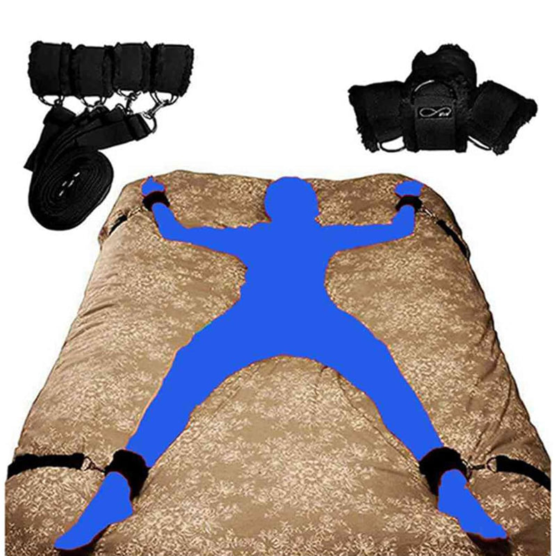 Bondaged Restraints Sex Spreaders Queen Bed Set For Women Sex Tie Downs Under Mattress For King Bed Straps Adult Play Sex Hand Cuff Bracelets For Couples Sexy Gift Sets Freaky Bedroom Toys Sm Sweater