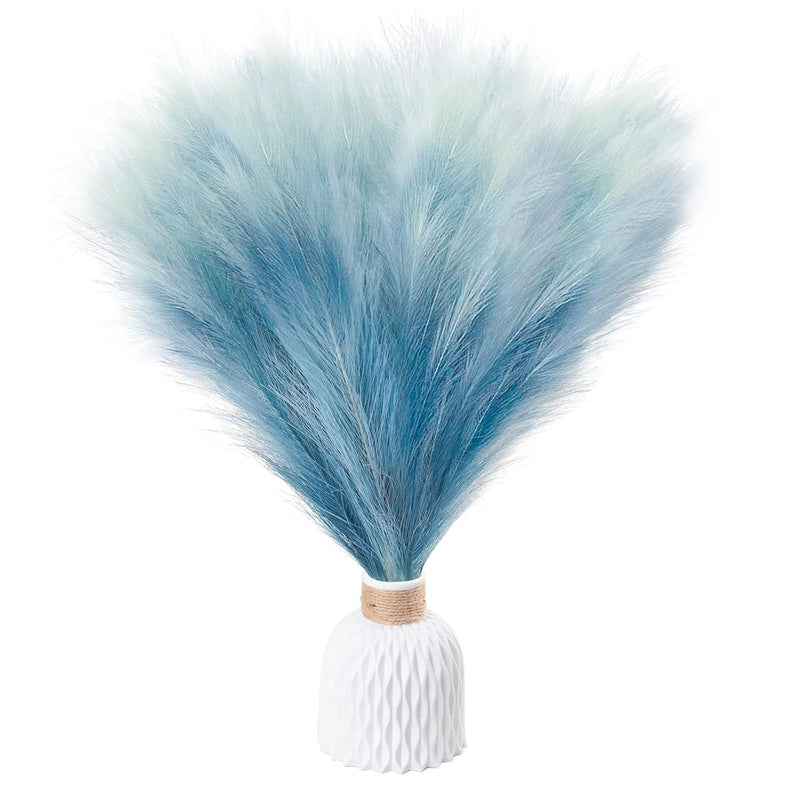 8Pcs Faux Pampas Grass Decor, 17.7 Inch Short Artificial Pompas Grass Plants,