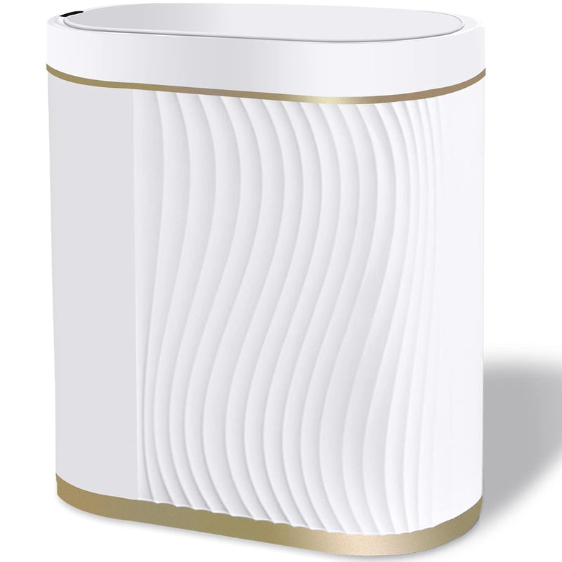 Bathroom Trash Can With Lid Automatic Garbage Can, 2 Gallon Slim Smart Trash Can