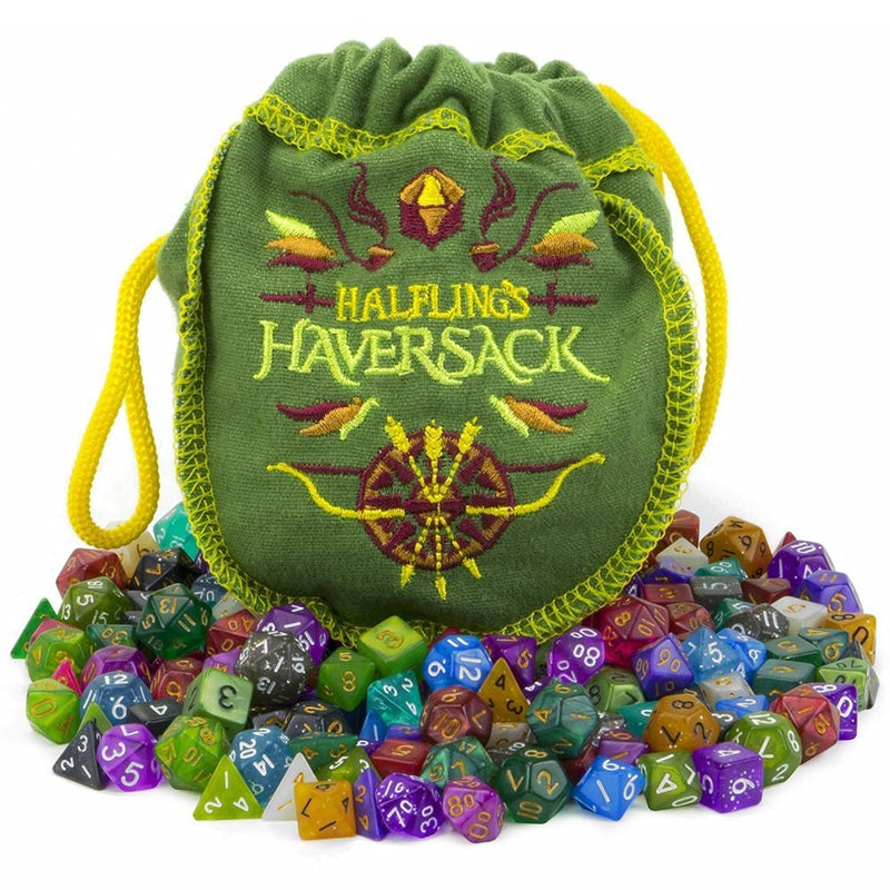 Mini Dnd Dice Set 140 Pieces Total (20 Sets Of 7 Dice In Unique Colors) & S