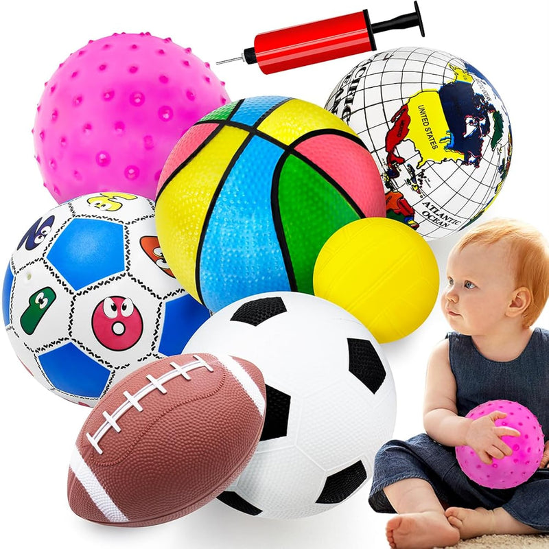 Balls Toys For Toddlers 1 3, Toddler Outdoor Toys, Set Of 7 Boys Girls Indo