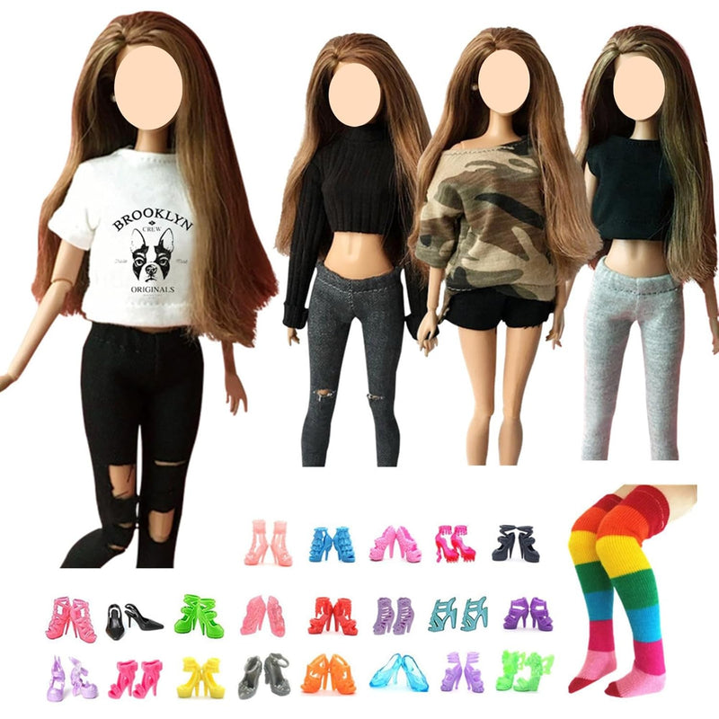 Doll Clothes And Accessories, Fashionista Doll Top & Pants, Doll Shoes For
