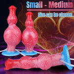 9”Realistic Squirting Inflatable Dog Knot Dildo 2 Big Knotted Expanding Butt Plug Strong Ejaculating Toy Silicone Soft Fantasy Dildo G-Spot Cumming Animal Penis Plug Adult Sex Toys & Games (M)