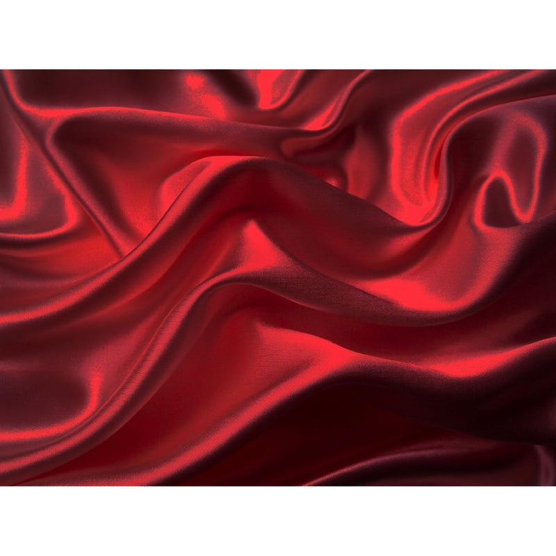 Mk Collection 4Pc Soft Silky Satin Solid Color Deep Pocket Sheet Set (Red, Que