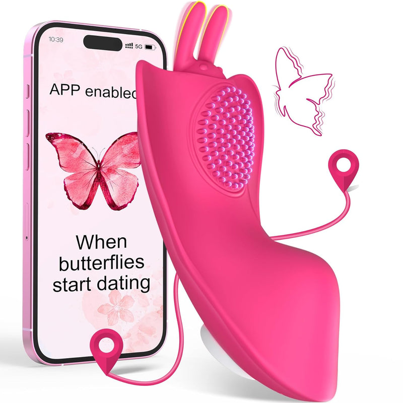 Sex Toys Remote Control Vibrator - Female Sex Toys Vibrators Butterfly Panty Vibrator For Women Couple, App Wearable Vibrator Mini Vibrator, 9 Modes Adult Toys Long Distance Jguetes Sexuales