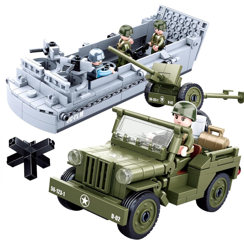 World War 2 Landing Craft Building Toys Ww2 Military Vehicle Brick Set, Wwi