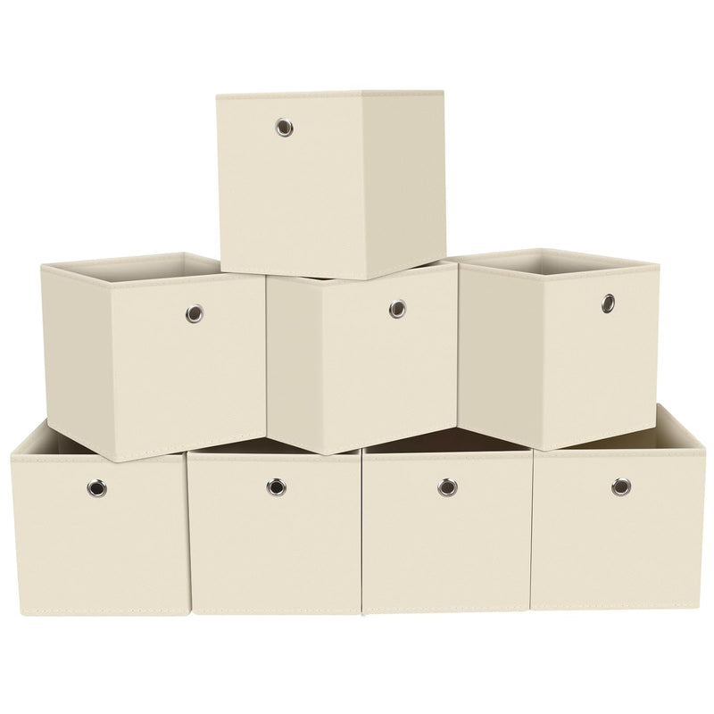 Black Fabric Storage Bins,Fabric Baskets For Organizing Shelves,11 Inch Foldable