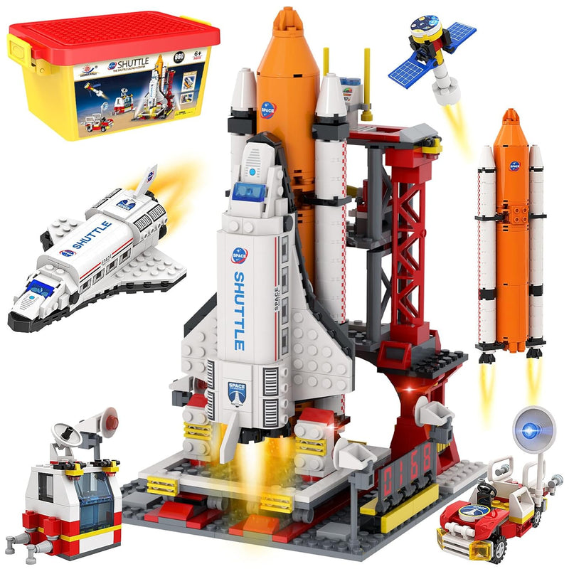 Wishlife City Space Exploration Shuttle Toy Building Blocks Sets For 6 7 8