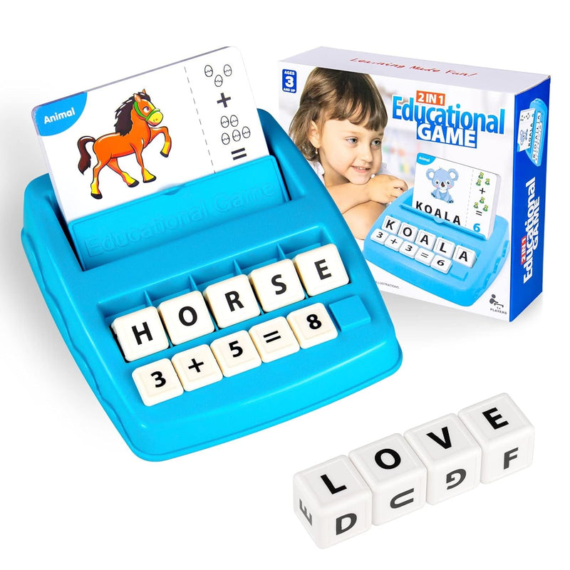 Matching Letter Game For Kids, 2 In 1 Educational Toys Alphabet Spelling &