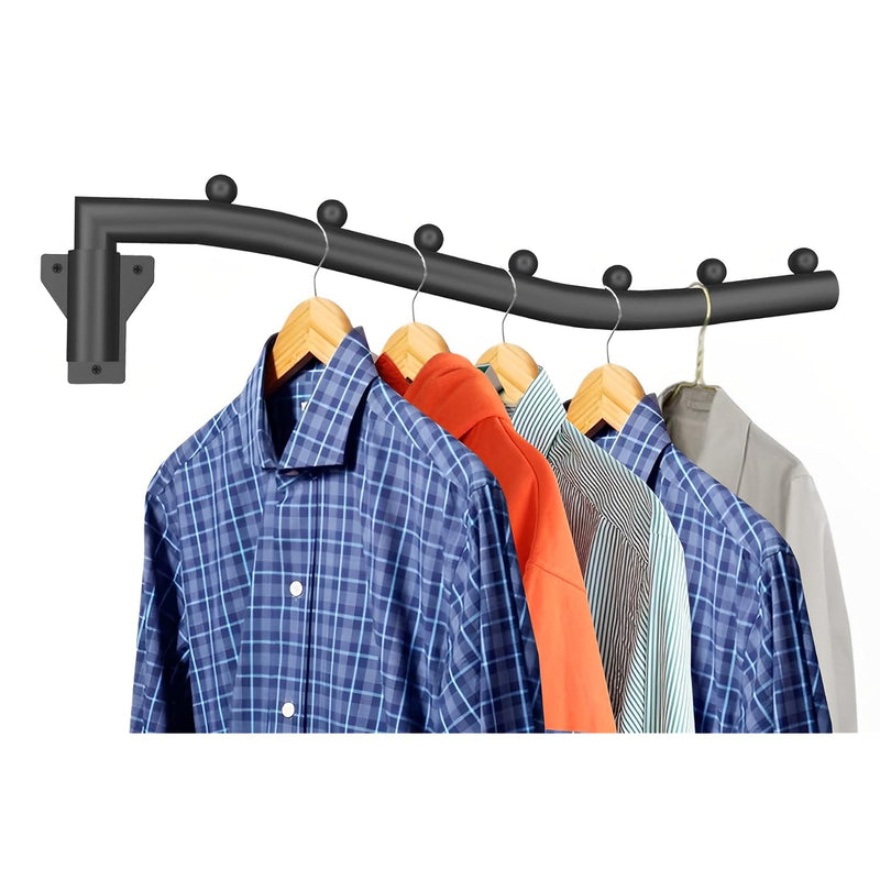 Folding Clothes Hanger Rack Swing Arm Hook Holder Clothing Hanging Garment Dryin