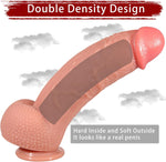 12 Inch Realistic Double Layer Dildo with Strong Suction Cup