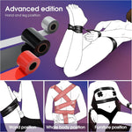 BDSM Bondage Restraint Tape Set – Reusable PVC Electrostatic Binding Tape, 82ft (3 Rolls)