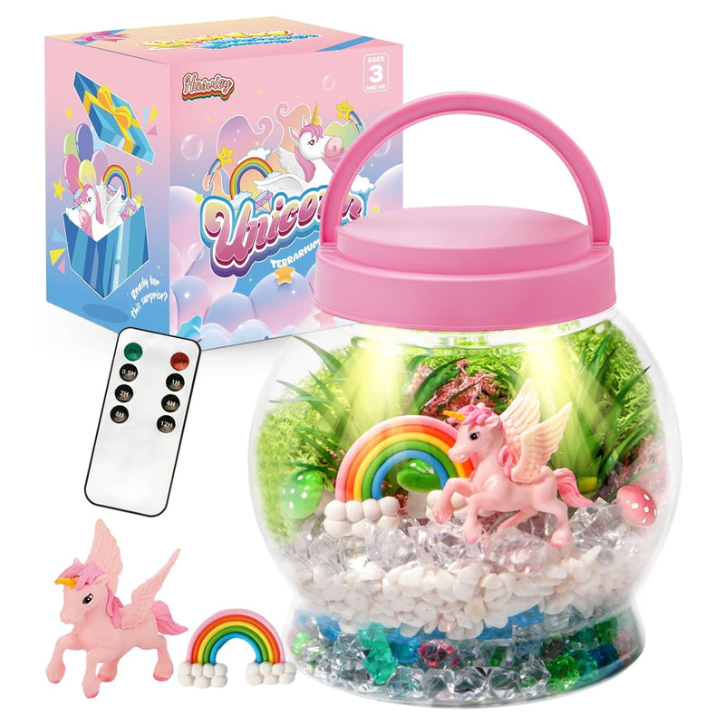 Terrarium Kit For Kids, Light Up Unicorn Toys For Girls 6 8, Diy Kids Arts