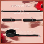 Adjustable BDSM Restraint Kit – Neck to Wrist Cuffs with Spreader Bar for Couples