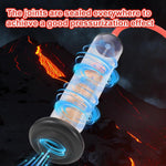 Manual Penis Pump Male Pump System With Red Metal Handle Dick Pump With Pressure Gauge Sex Toy - Pumps & Enlargers Penile Vacuum Pump For Men To Increase Penis Size 9 X 1.75 Inch