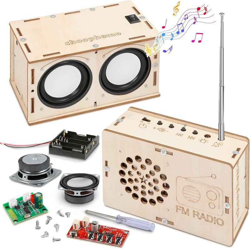 DIY Bluetooth Speaker & FM Radio STEM Electronics Kit for Kids 8-14