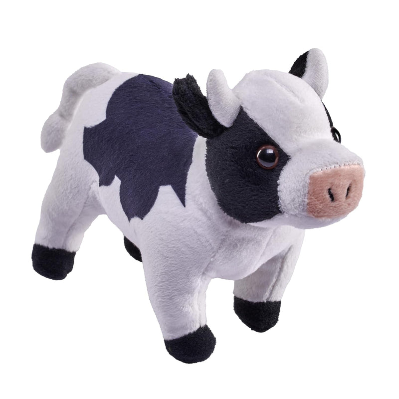 Wild Republic Pocketkins Eco Cow, Stuffed Animal, 5 Inches, Plush Toy, Made