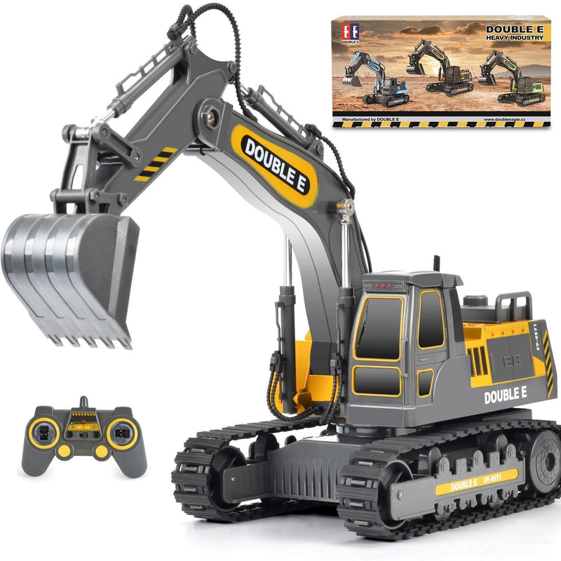 Remote Control Excavator Toy Construction Toys Tractor Rechargeable Battery Rc
